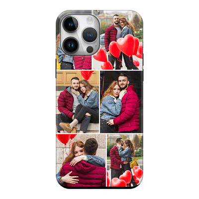 Apple iPhone 14 Pro Max / Tough Pro Personalised Valentine Photo Collage Grid, Phone Case - Stylizedd.com