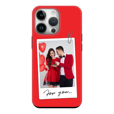 Apple iPhone 14 Pro / Tough Pro Personalized Polaroid Photo Valentine, Phone Case - Stylizedd.com
