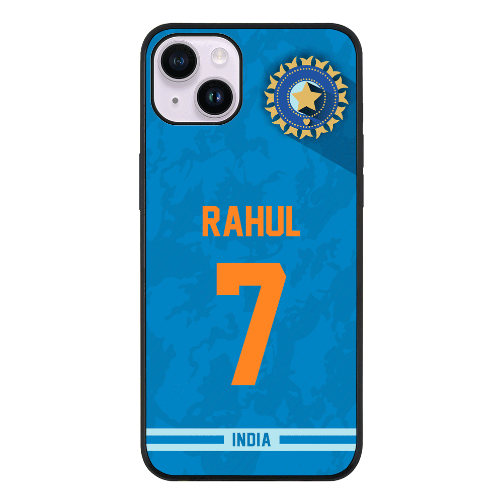 Apple iPhone 14 / Rugged Black Phone Case Personalized Cricket Jersey Phone Case Custom Name & Number - Stylizedd