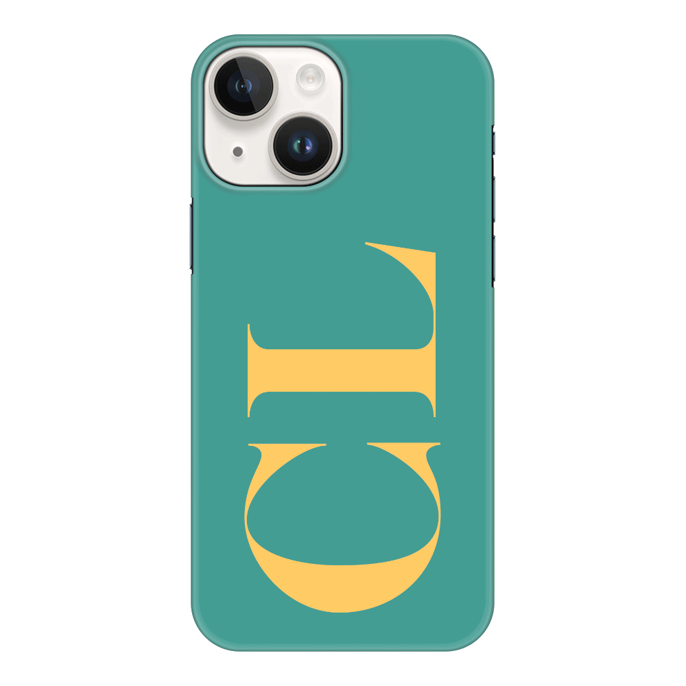 Apple iPhone 14 / Snap Classic Phone Case Personalized Monogram Large Initial 3D Shadow Text, Phone Case - Stylizedd.com