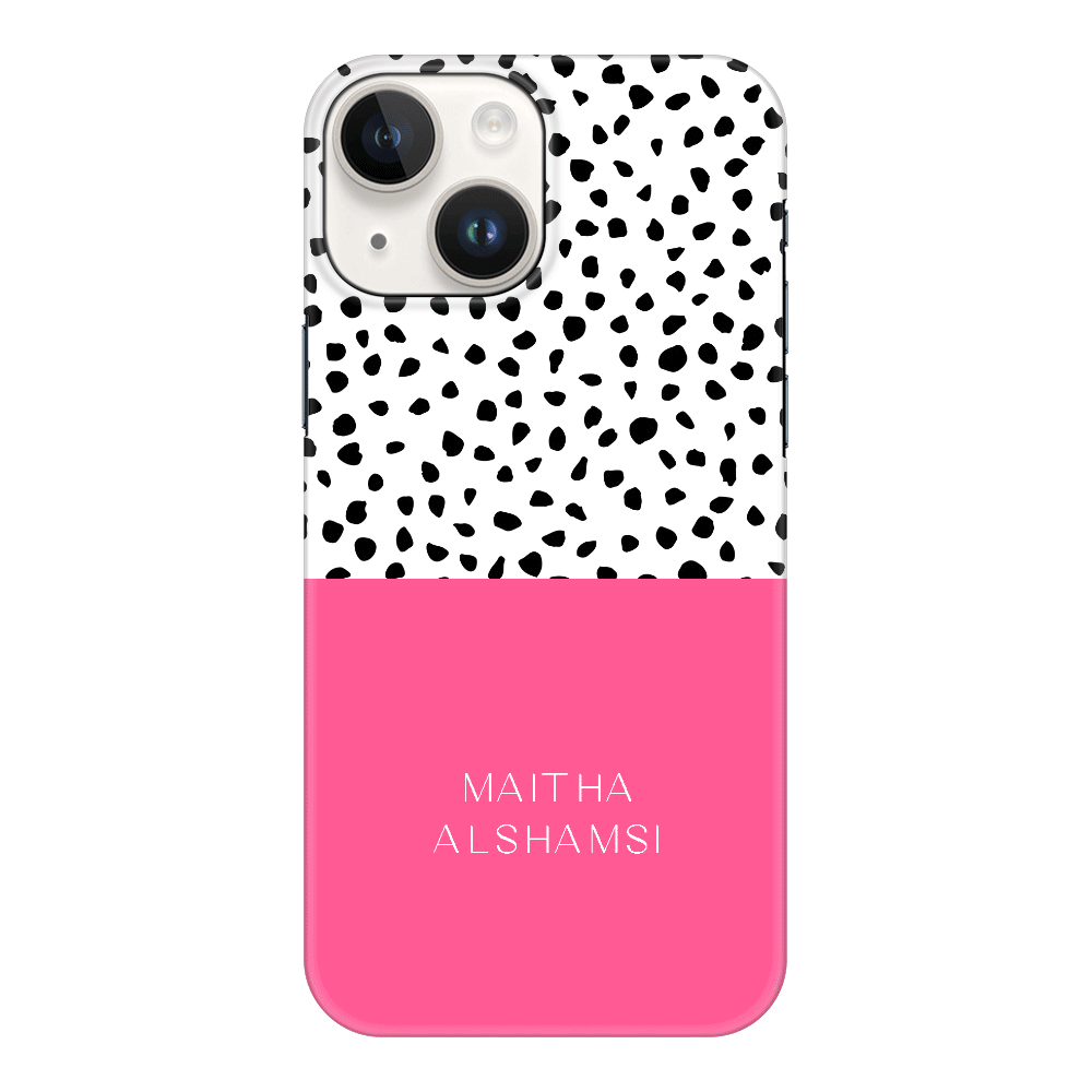 Apple iPhone 14 / Snap Classic Phone Case Personalized Text Colorful Spotted Dotted, Phone Case - Stylizedd.com