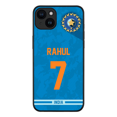 Apple iPhone 15 Plus / Rugged Black Phone Case Personalized Cricket Jersey Phone Case Custom Name & Number - Stylizedd