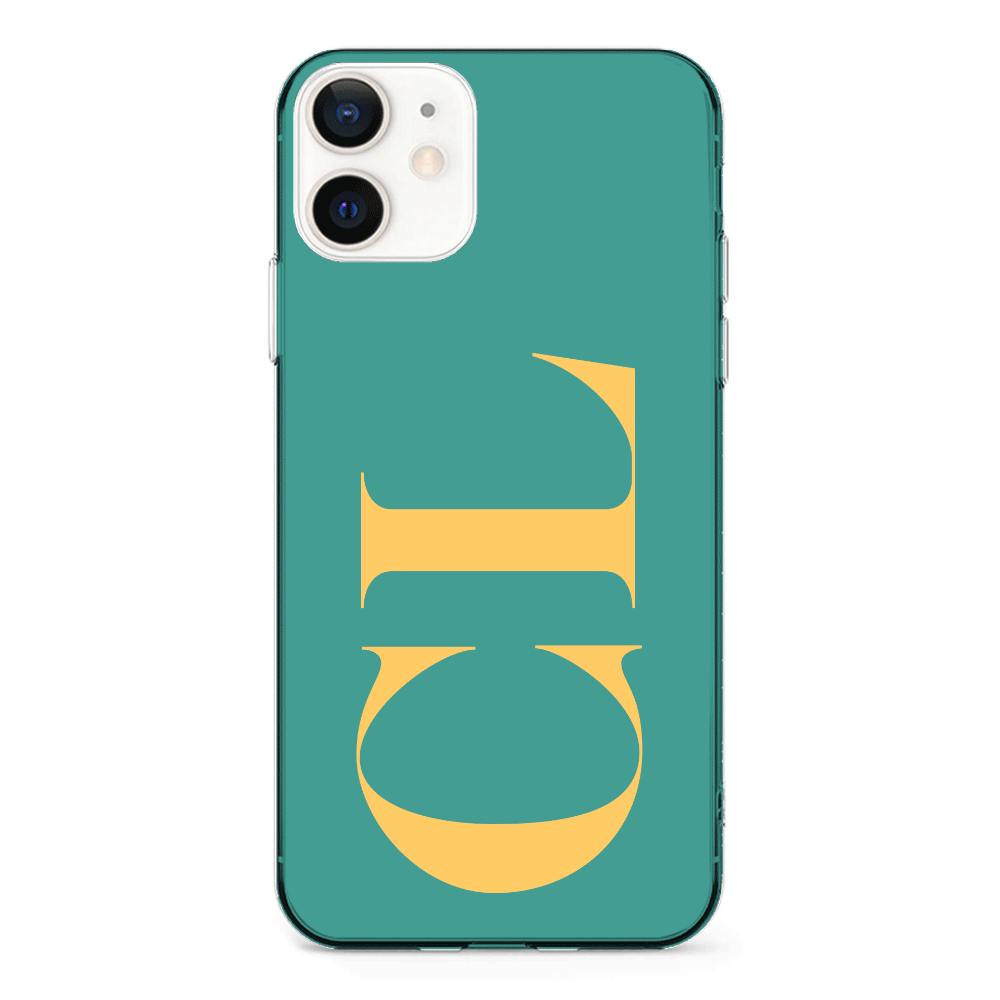 Apple iPhone 11 / Clear Classic Phone Case Personalized Monogram Large Initial 3D Shadow Text, Phone Case - Stylizedd.com