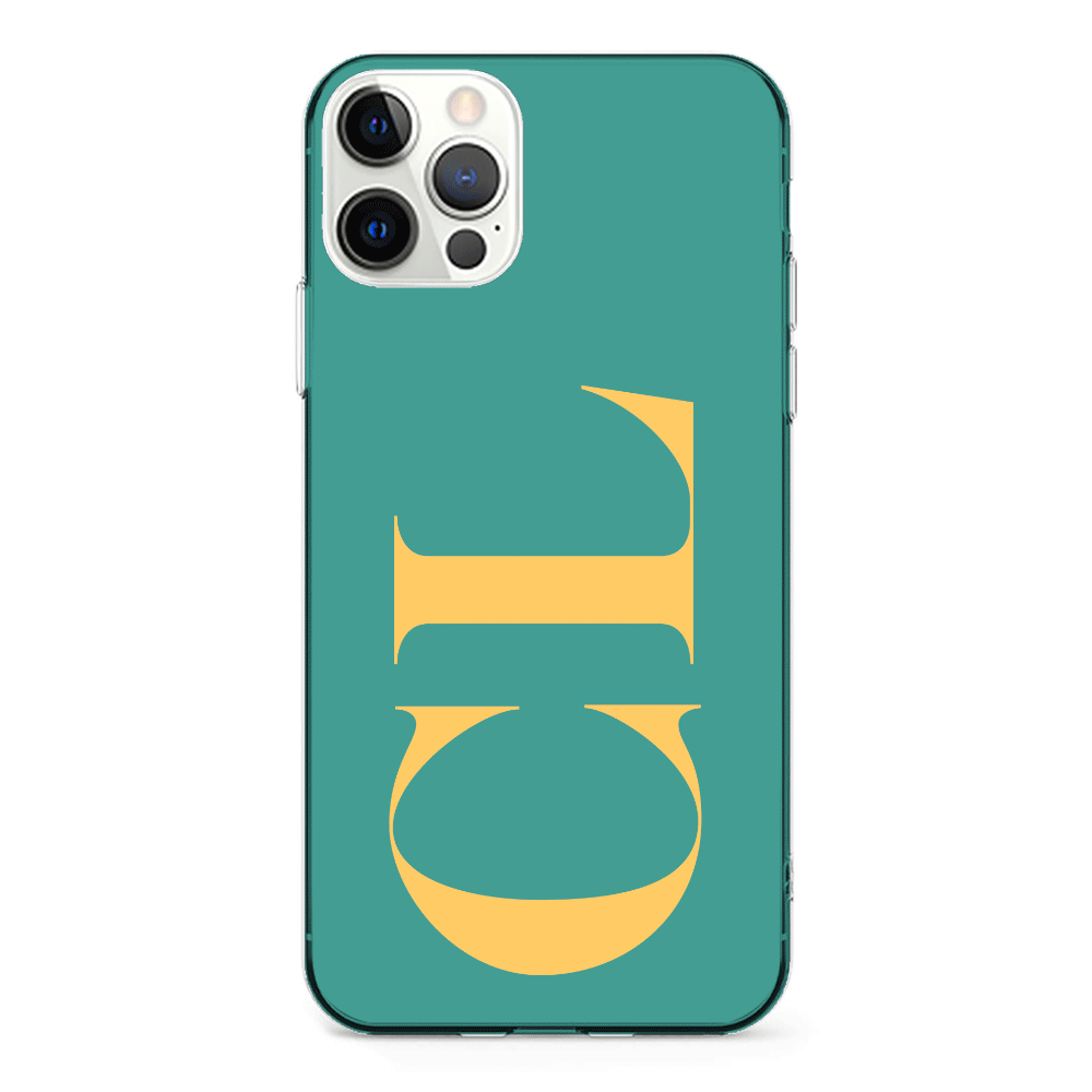Apple iPhone 11 Pro / Clear Classic Phone Case Personalized Monogram Large Initial 3D Shadow Text, Phone Case - Stylizedd.com