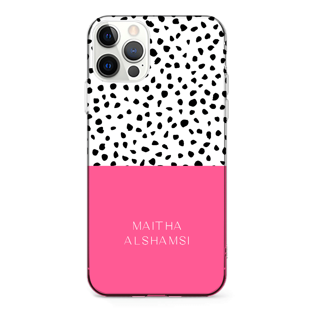 Apple iPhone 11 Pro / Clear Classic Phone Case Personalized Text Colorful Spotted Dotted, Phone Case - Stylizedd.com
