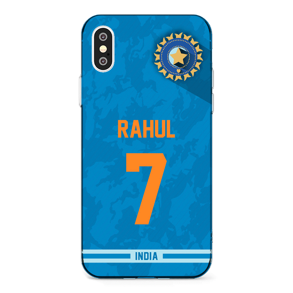 Apple iPhone X / iPhone XS / Clear Classic Personalized Cricket Jersey Phone Case Custom Name & Number - Stylizedd.com