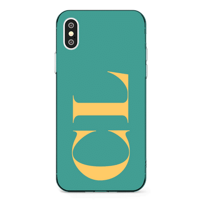 Apple iPhone XS MAX / Clear Classic Phone Case Personalized Monogram Large Initial 3D Shadow Text, Phone Case - Stylizedd.com