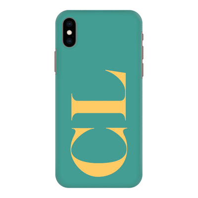 Apple iPhone XS MAX / Snap Classic Phone Case Personalized Monogram Large Initial 3D Shadow Text, Phone Case - Stylizedd.com