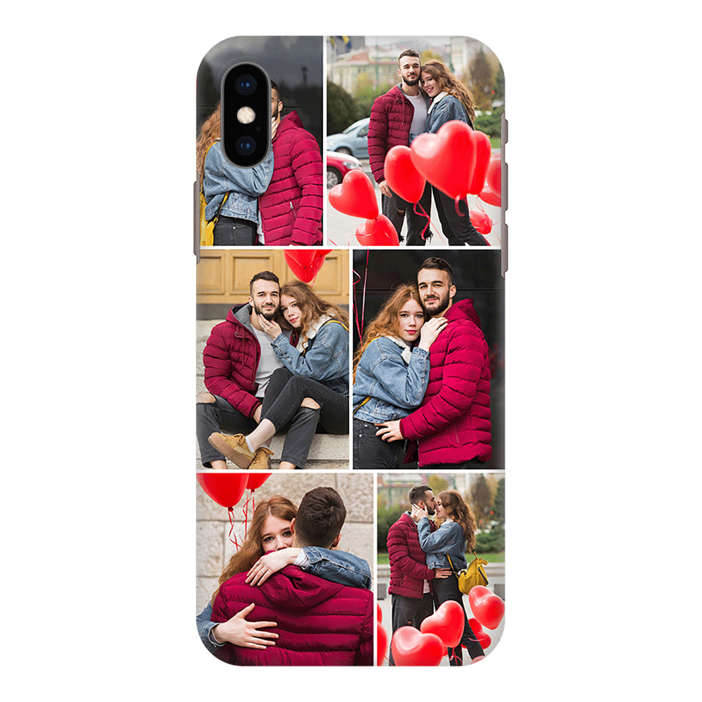 Apple iPhone XS MAX / Snap Classic Personalised Valentine Photo Collage Grid, Phone Case - Stylizedd.com
