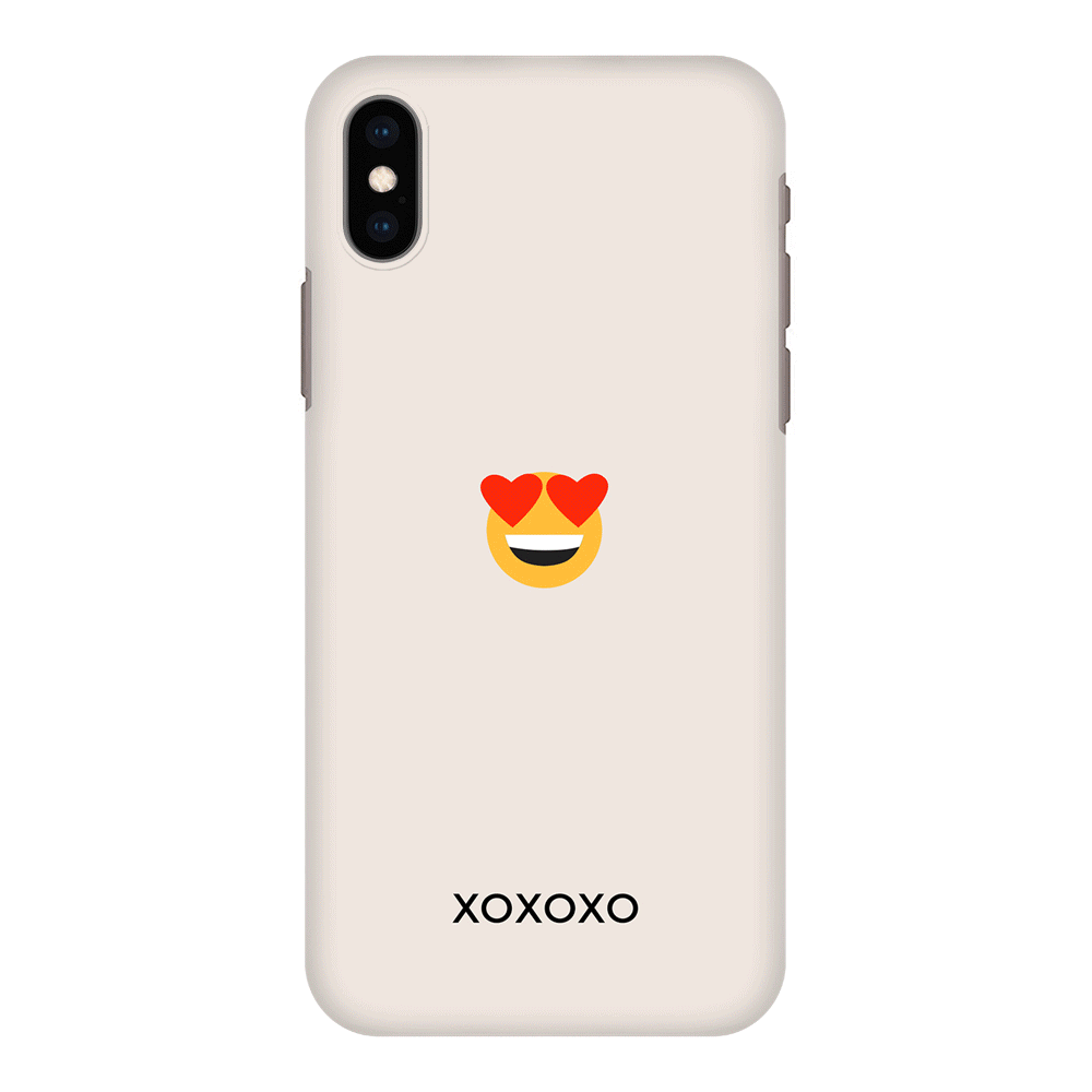 Apple iPhone XS MAX / Snap Classic Phone Case Custom Text Emojis Emoticons, Phone Case - Stylizedd