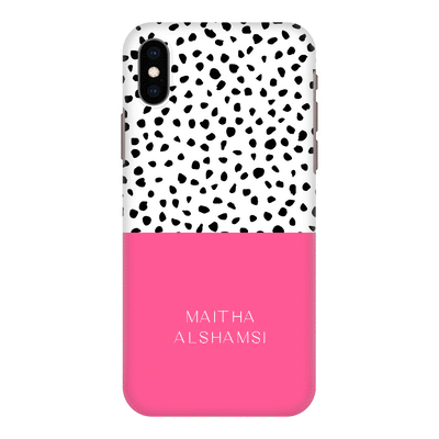 Apple iPhone XR / Snap Classic Phone Case Personalized Text Colorful Spotted Dotted, Phone Case - Stylizedd.com