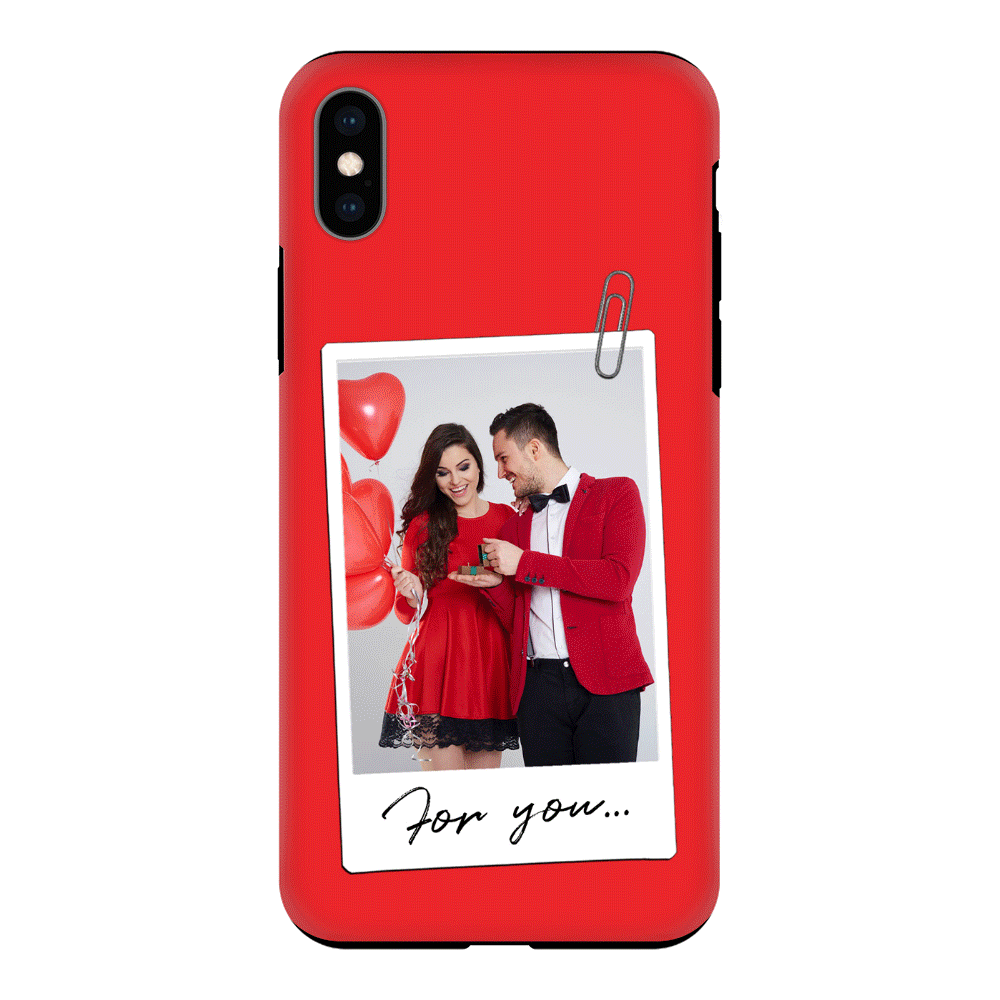 Apple iPhone XR / Tough Pro Personalized Polaroid Photo Valentine, Phone Case - Stylizedd.com