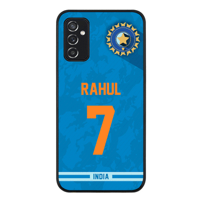 Samsung Galaxy M52 5G / Rugged Black Personalized Cricket Jersey Phone Case Custom Name & Number - Stylizedd.com
