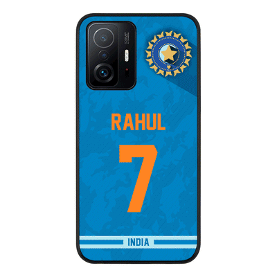 Xiaomi 11T Pro 5G / Rugged Black Personalized Cricket Jersey Phone Case Custom Name & Number - Stylizedd.com