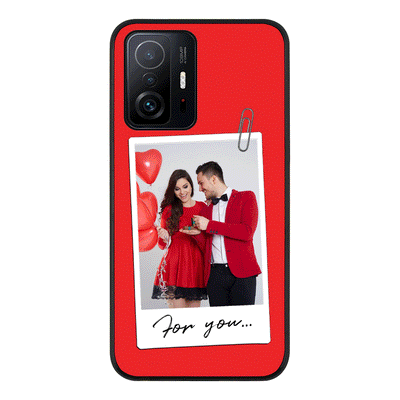Xiaomi 11T Pro 5G / Rugged Black Phone Case Personalized Polaroid Photo Valentine, Phone Case - Xiaomi - Stylizedd