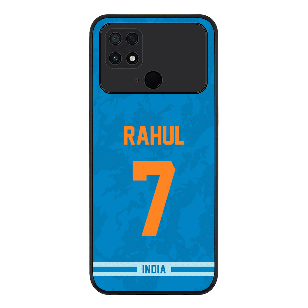 Poco C40 / Rugged Black Personalized Cricket Jersey Phone Case Custom Name & Number - Stylizedd.com