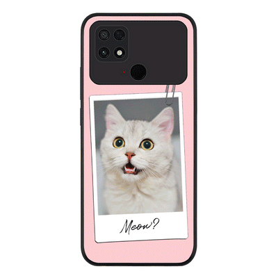 Poco C40 / Rugged Black Phone Case Polaroid Photo Pet Cat, Phone Case - Poco - Stylizedd