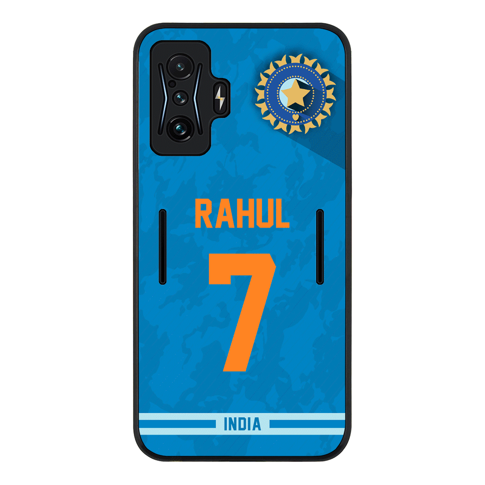 Poco F4 GT 5G / Rugged Black Personalized Cricket Jersey Phone Case Custom Name & Number - Stylizedd.com