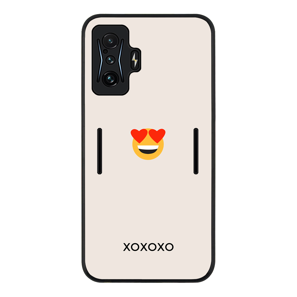 Poco F4 GT 5G / Rugged Black Phone Case Custom Text Emojis Emoticons, Phone Case - Poco - Stylizedd