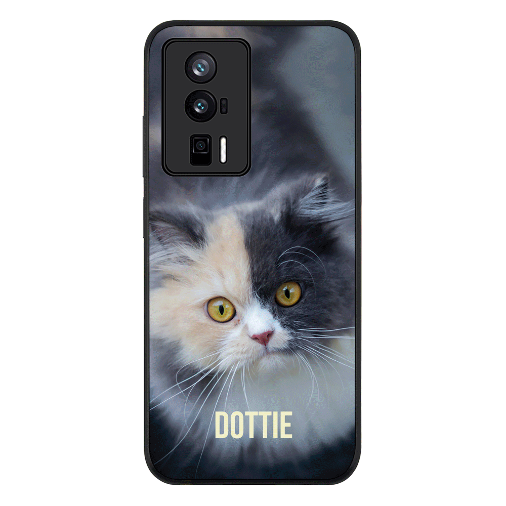 Poco F5 Pro 5G / Rugged Black Personalized Pet Cat, Phone Case - Poco - Stylizedd.com