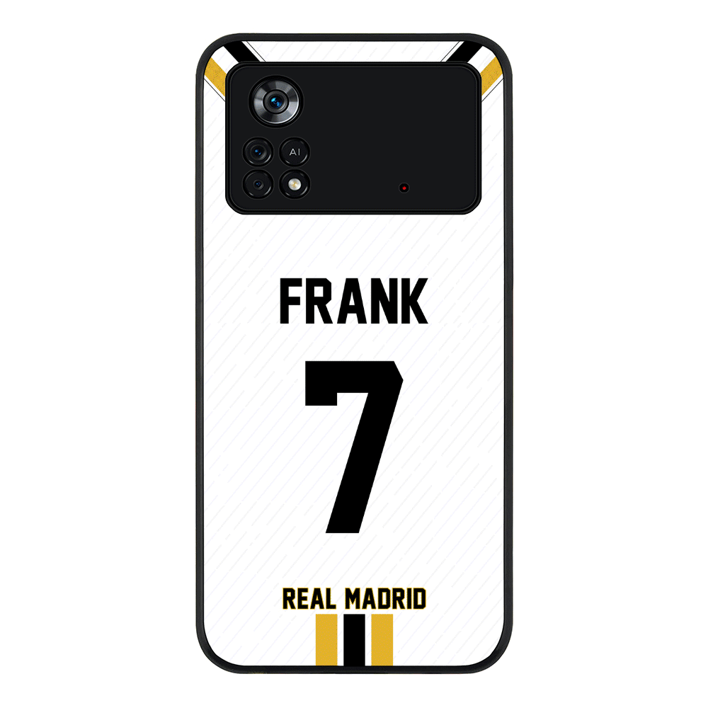 Poco X4 Pro / Rugged Black Phone Case Personalized Football Clubs Jersey Phone Case Custom Name & Number - Android - Stylizedd.com