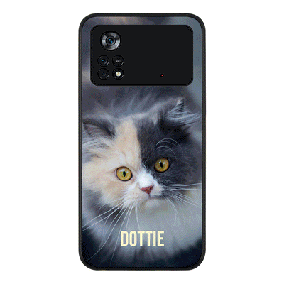 Poco M4 Pro 4G / Rugged Black Personalized Pet Cat, Phone Case - Poco - Stylizedd.com