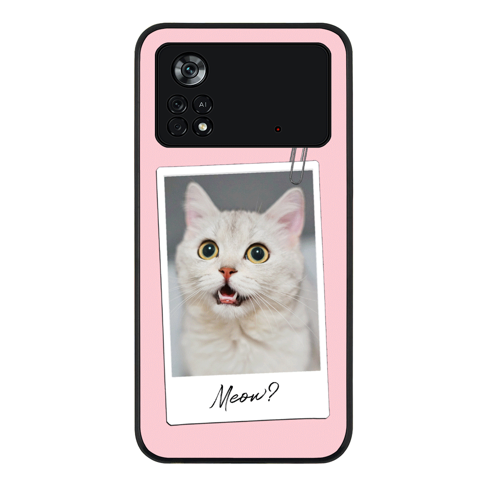 Poco M4 Pro 4G / Rugged Black Phone Case Polaroid Photo Pet Cat, Phone Case - Poco - Stylizedd