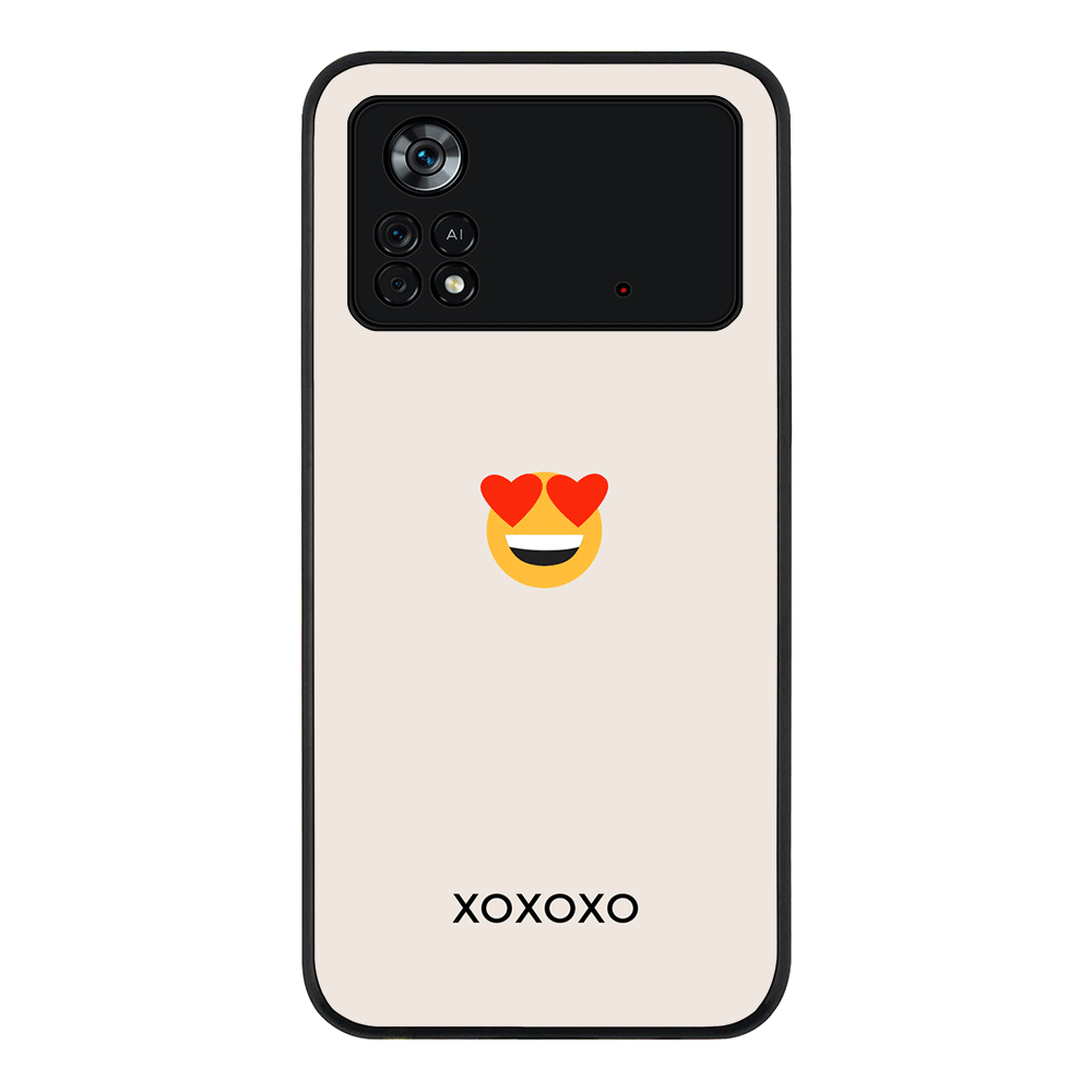 Poco M4 Pro 4G / Rugged Black Phone Case Custom Text Emojis Emoticons, Phone Case - Poco - Stylizedd