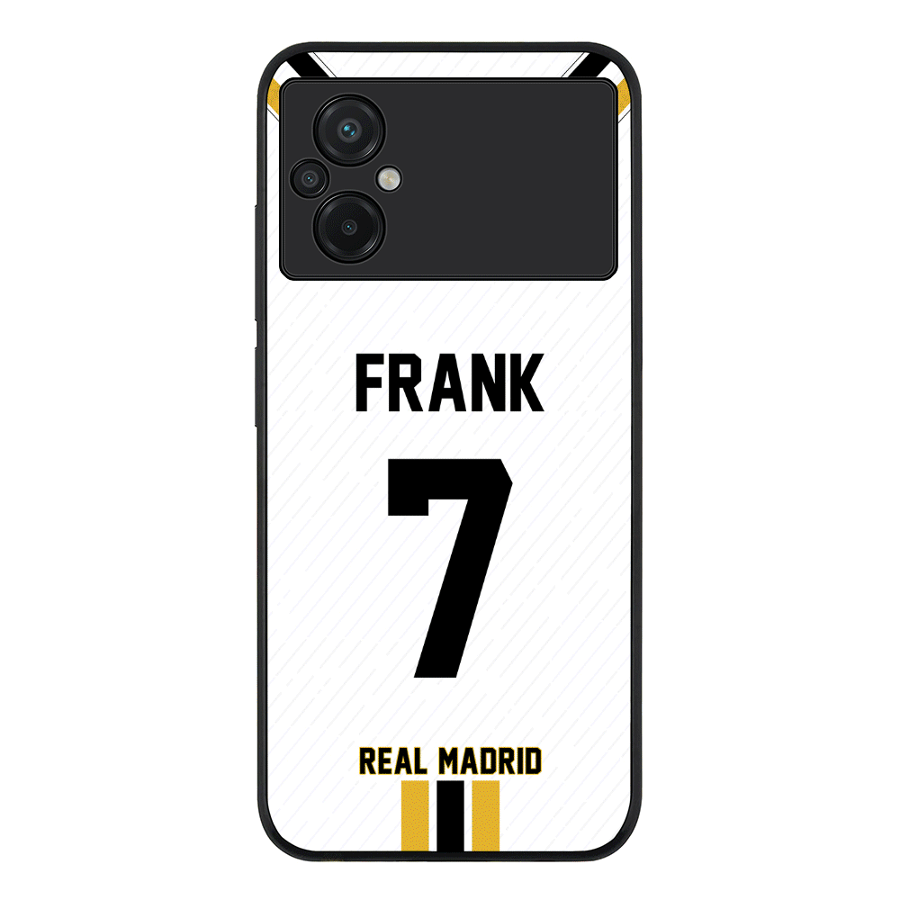 Poco M5 / Rugged Black Phone Case Personalized Football Clubs Jersey Phone Case Custom Name & Number - Android - Stylizedd.com