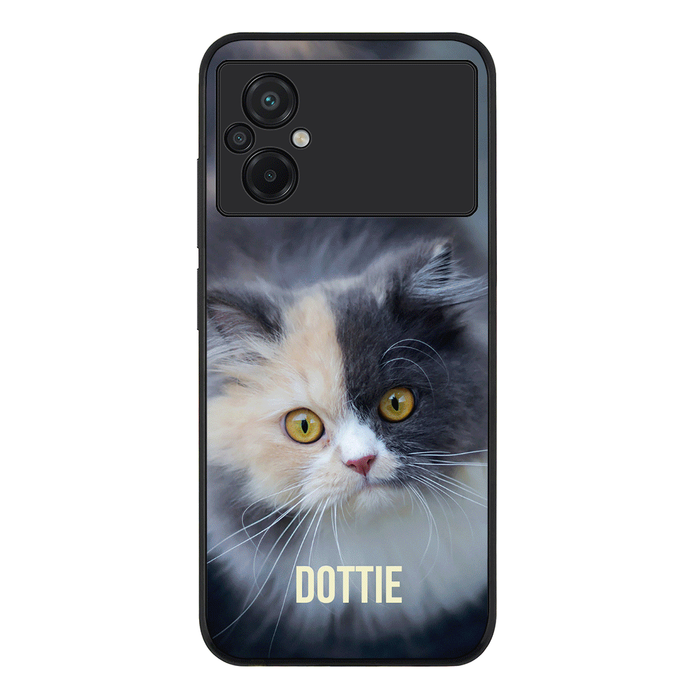 Poco M5 / Rugged Black Personalized Pet Cat, Phone Case - Poco - Stylizedd.com