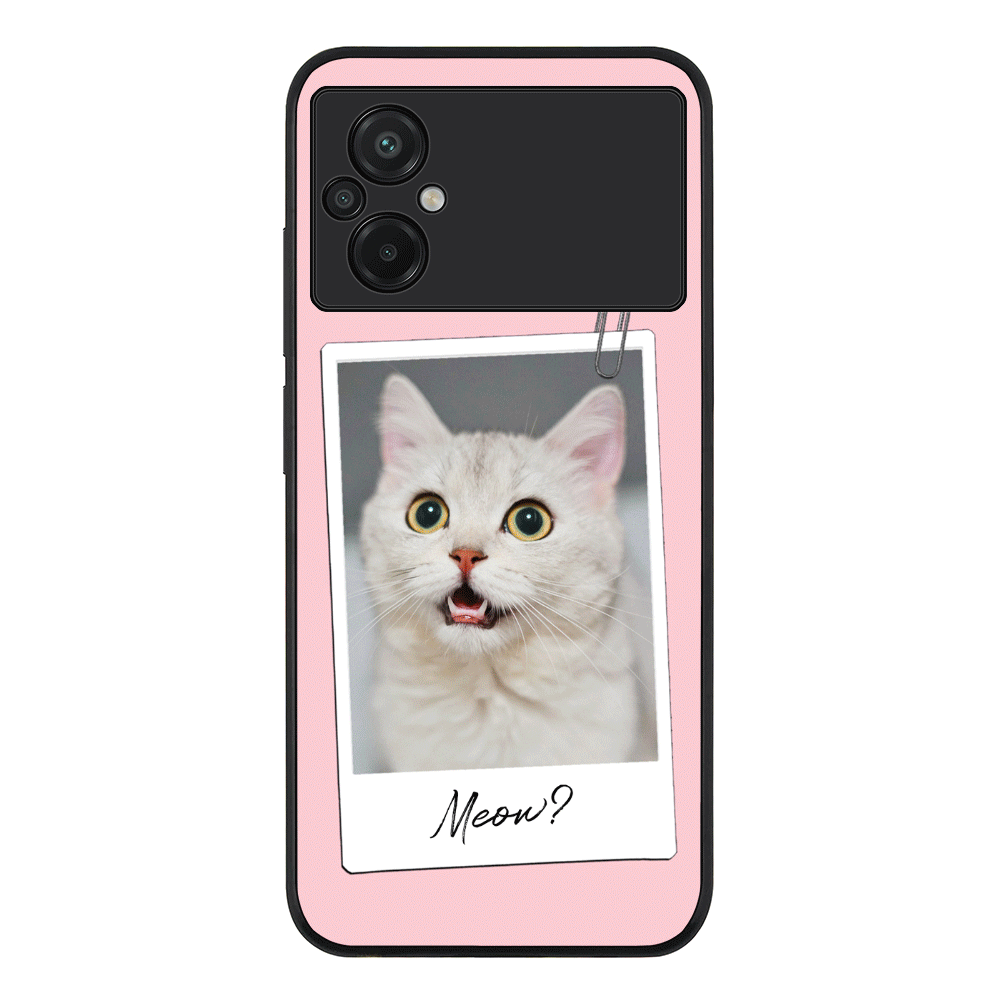Poco M5 / Rugged Black Phone Case Polaroid Photo Pet Cat, Phone Case - Poco - Stylizedd