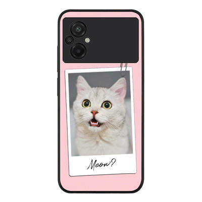 Poco M5 / Rugged Black Polaroid Photo Pet Cat, Phone Case - Poco - Stylizedd.com