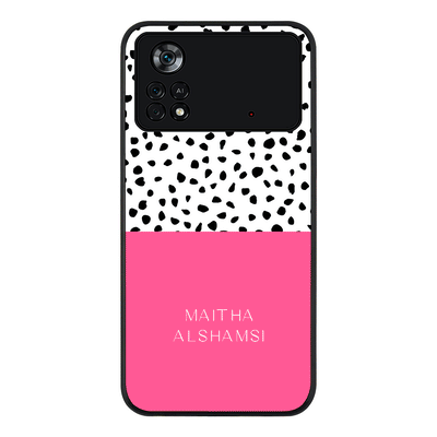 Poco X4 Pro / Rugged Black Personalized Text Colorful Spotted Dotted, Phone Case, Stylizedd.com in Dubai Sharjah UAE UK  
