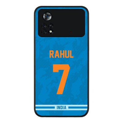 Poco X4 Pro / Rugged Black Personalized Cricket Jersey Phone Case Custom Name & Number - Stylizedd.com