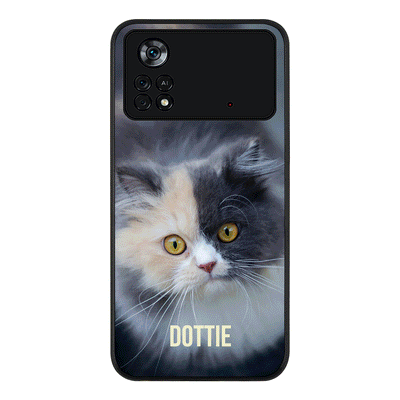 Poco X4 Pro / Rugged Black Personalized Pet Cat, Phone Case - Poco - Stylizedd.com