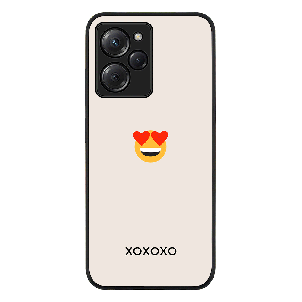 Poco X5 Pro 5G / Rugged Black Phone Case Custom Text Emojis Emoticons, Phone Case - Poco - Stylizedd
