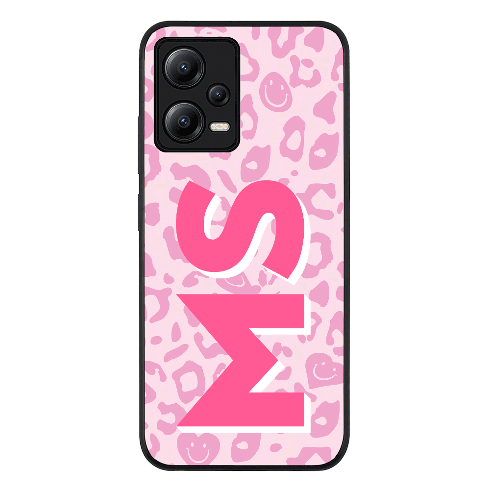 Custom Monogram Initial 3D Shadow Text Seamless Pattern Phone Case - Redmi - Note 12 5G / Rugged