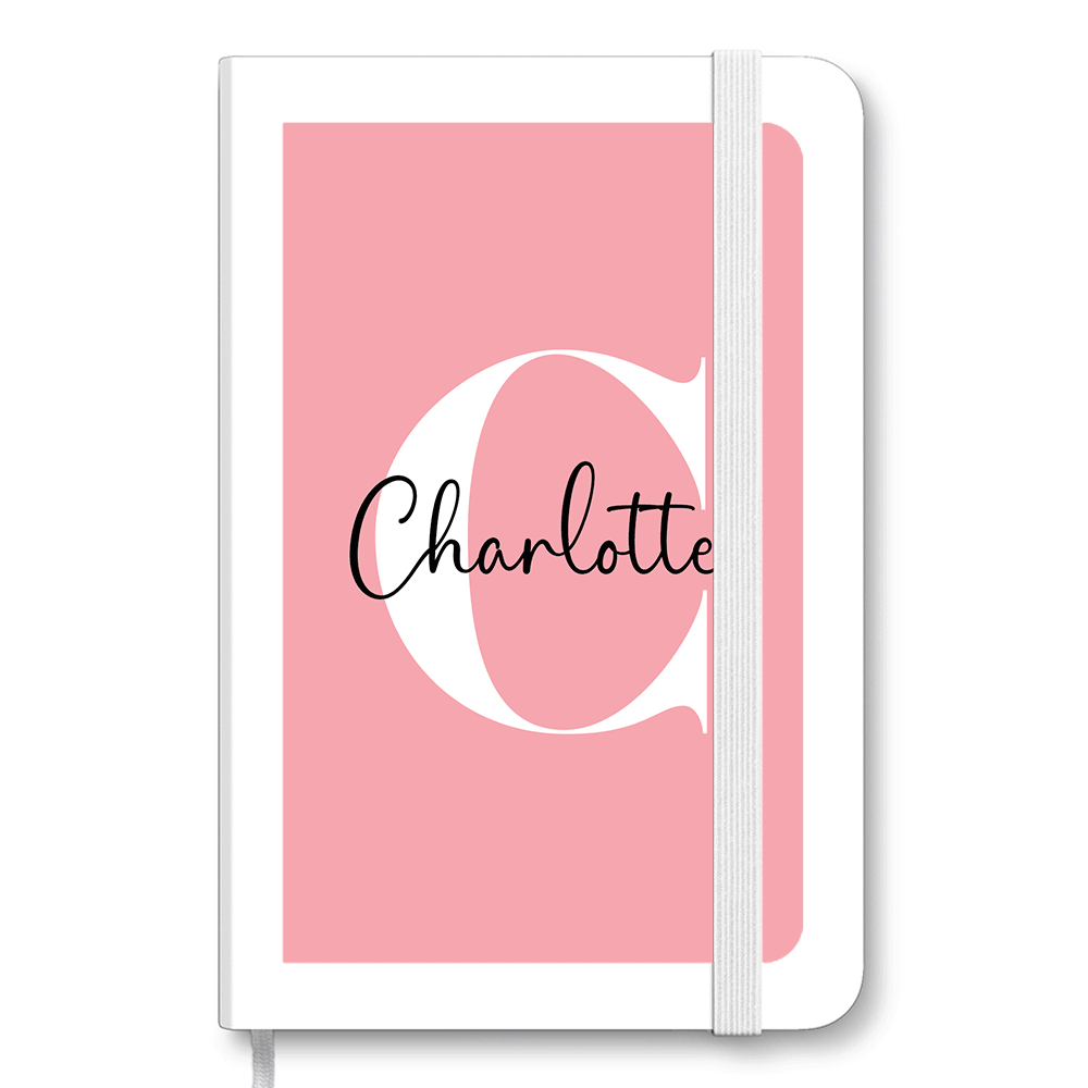 Custom Monogram Large Initial Name & Letter Notebook - A5 Pu Leather