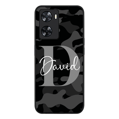 Oppo A57 4G / Oppo A77 4G / Oppo A77s Rugged Black Personalized Name Camouflage Military Camo Phone Case - Oppo - Stylizedd.com