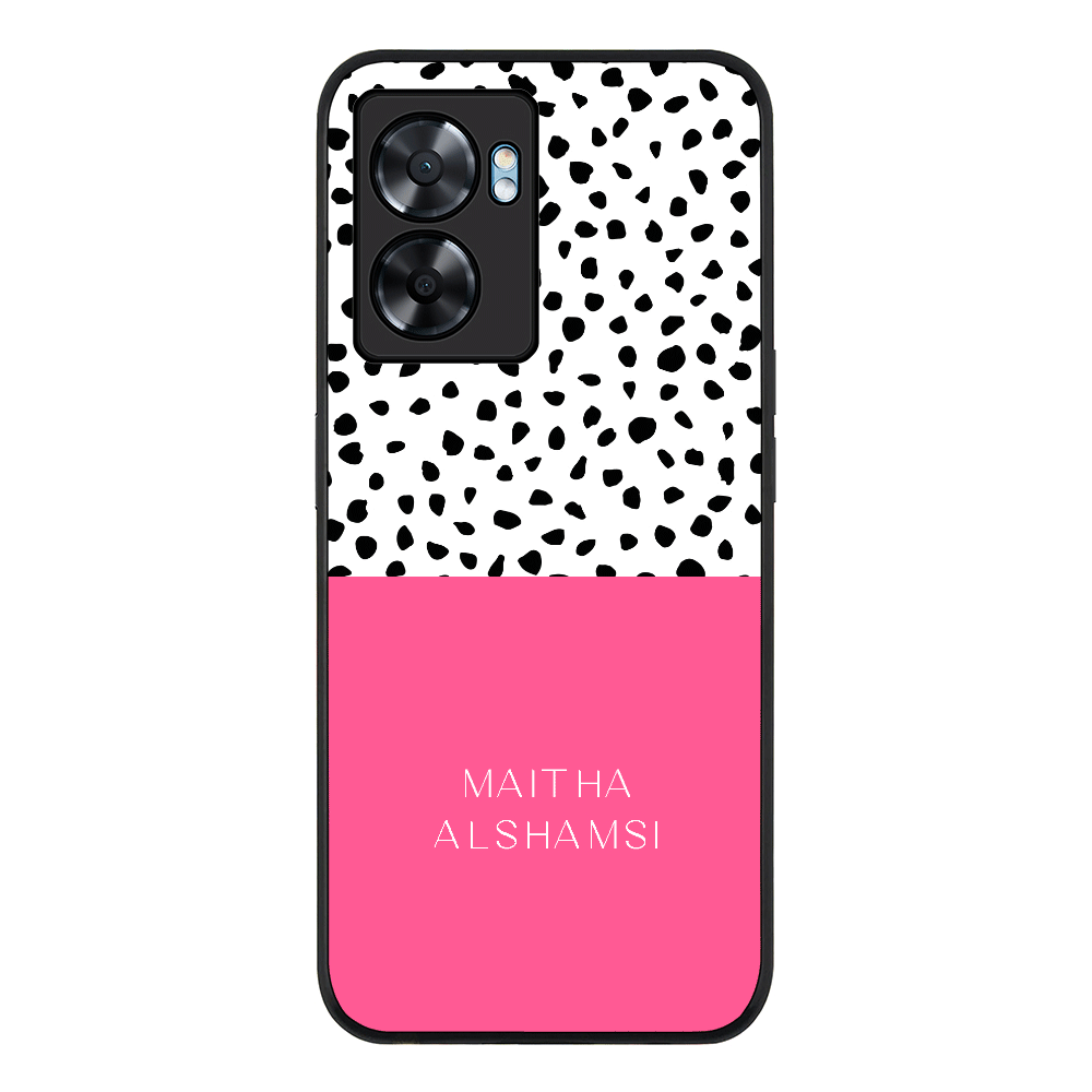 Oppo A57 5G Rugged Black Personalized Text Colorful Spotted Dotted, Phone Case - Oppo - Stylizedd.com