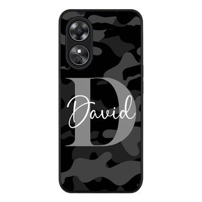 Oppo A97 Rugged Black Personalized Name Camouflage Military Camo Phone Case - Oppo - Stylizedd.com