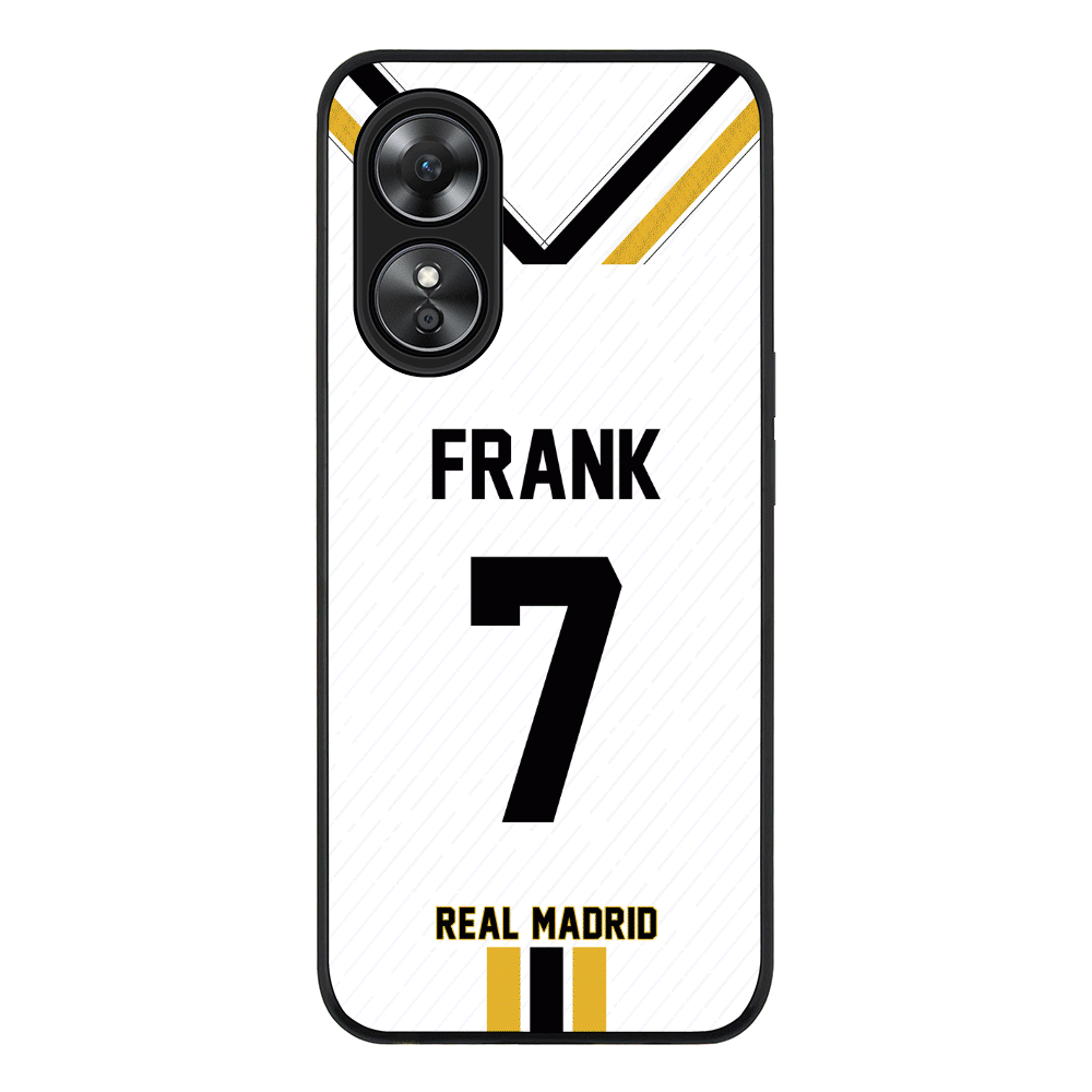 Oppo A97 Rugged Black Personalized Football Clubs Jersey Phone Case Custom Name & Number - Oppo - Stylizedd.com