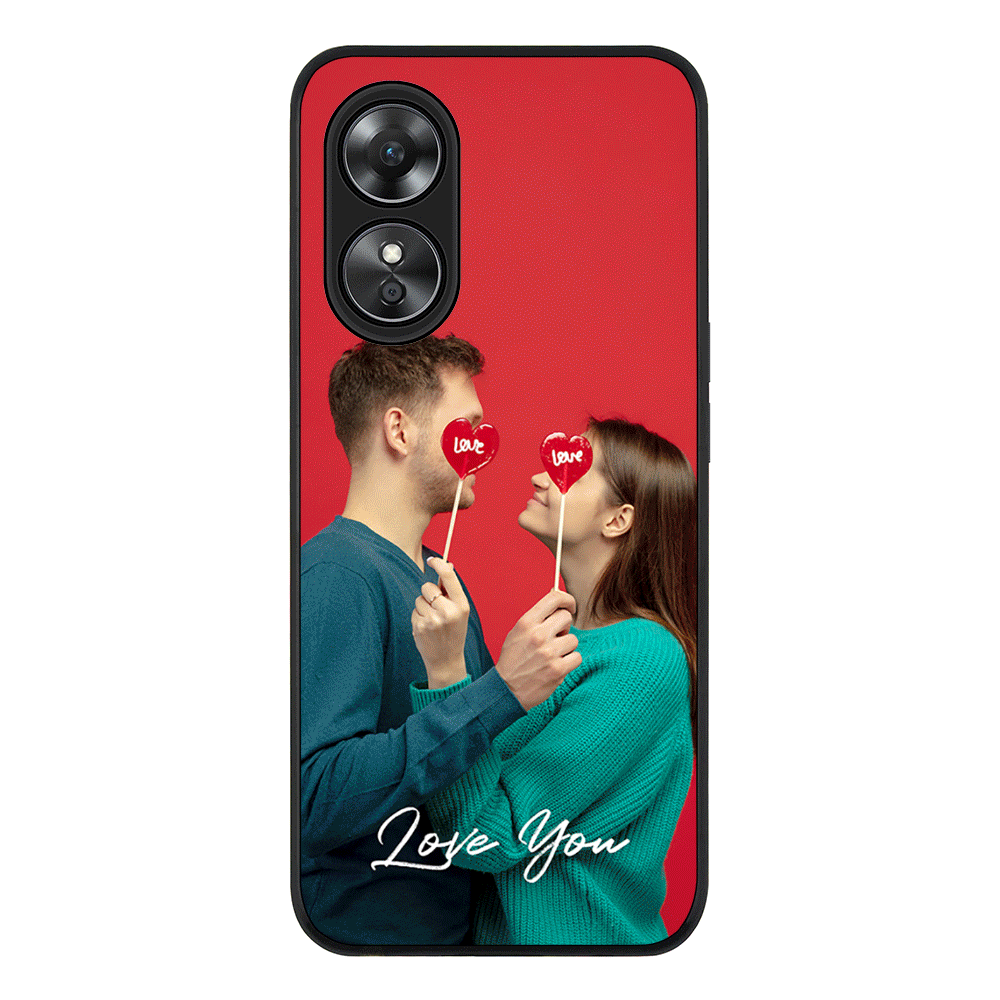 Oppo A97 / Rugged Black Phone Case Custom Photo Valentine, Phone Case - Oppo - Stylizedd