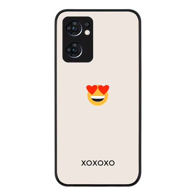 Oppo Reno7 5G / Rugged Black Phone Case Custom Text Emojis Emoticons, Phone Case - Oppo - Stylizedd
