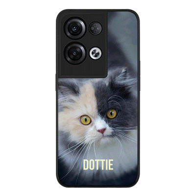 Oppo Reno 8 Pro / Rugged Black Personalized Pet Cat, Phone Case - Oppo - Stylizedd.com