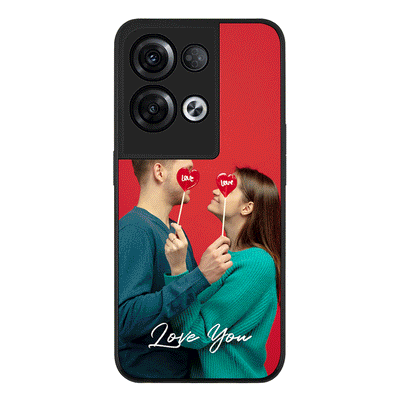 Oppo Reno 8 Pro / Rugged Black Phone Case Custom Photo Valentine, Phone Case - Oppo - Stylizedd