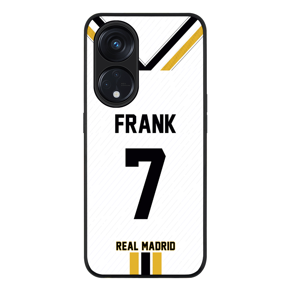 Oppo Reno 8T 5G / Oppo A1 Pro 5G Rugged Black Personalized Football Clubs Jersey Phone Case Custom Name & Number - Oppo - Stylizedd.com