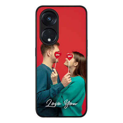 Oppo Reno 8T 5G / Oppo A1 Pro 5G / Rugged Black Phone Case Custom Photo Valentine, Phone Case - Oppo - Stylizedd