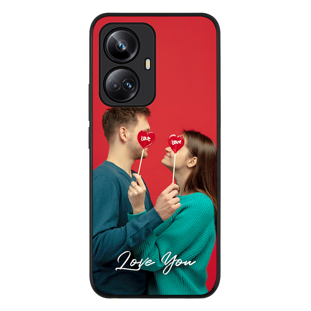 Realme 10 Pro Plus 5G / Rugged Black Phone Case Custom Photo Valentine, Phone Case - Realme - Stylizedd
