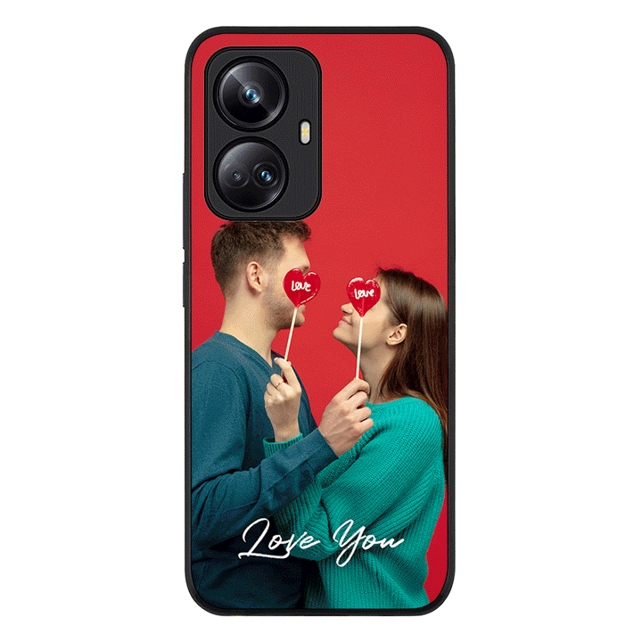 Realme 10 Pro Plus 5G / Rugged Black Phone Case Custom Photo Valentine, Phone Case - Realme - Stylizedd